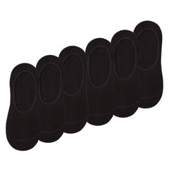 Womens Bamboo Plain No Show Invisible Antibacterial Hypoallergenic Socks 6 Pairs