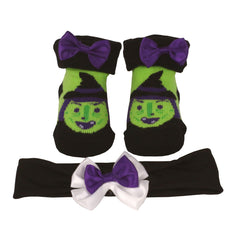 Baby Girls Halloween Tutu Costume Outfit Headband Crown Witch