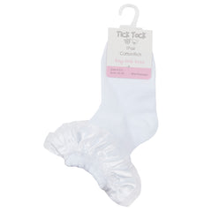 Baby Girl Organza Ribbon Tutu Frill Socks 1 Pair White