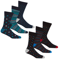 Mens Bamboo Contrast Toe and Heel Socks