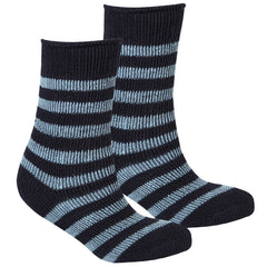 Boys Extreme Thermal Socks Striped With Grippers Tog 2.45 Navy