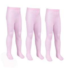 Girls Microfibre Tights Light Pink - 3 Pairs