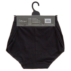 Women Cotton Briefs Knickers Underwear Black 3 Pairs