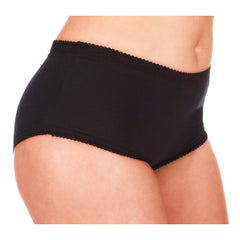 Women Cotton Briefs Knickers Underwear Black 3 Pairs