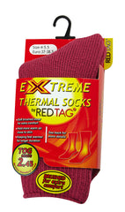 Girls Extreme Thermal Warm Winter Socks Tog 2.45 Plain Magenta