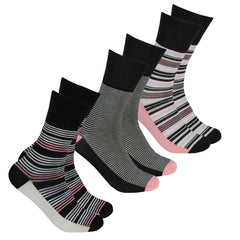 Womens Bamboo Viscose Anti Bacterial Socks Coral 3 Pairs