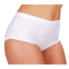 Women Cotton Briefs Knickers Underwear White 3 Pairs