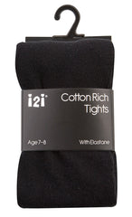 Girls Back To School Plain Tights Black - 1 Pair