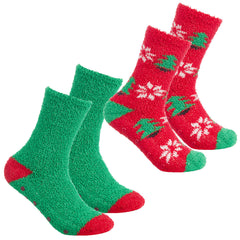 Womens Christmas Tree Cosy Socks