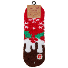 Girls Boys Unisex Christmas Novelty Fluffy Bed Winter Socks with Grippers