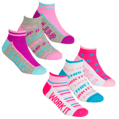 Girls Summer Trainer Liner Novelty Socks Multibuy 6 Pairs
