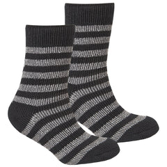 Boys Extreme Thermal Socks Striped With Grippers Tog 2.45 Black