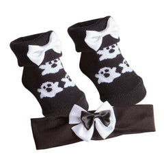Babies Halloween Socks Bootie And Headband Set Ghost