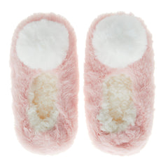 Girls Pom Pom Ballerina Slippers Indoor Shoes Furry Slippers Pink