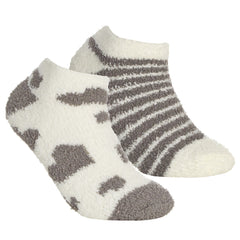 Womens Winter Trainer Liner Short Ankle Socks Grey