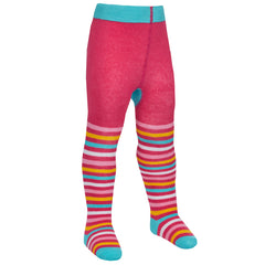 Baby Girl Toddler Tights Patch Panel With Anti Slip Blue Unicorn