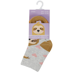 Baby Girls Boys Unisex  Novelty Animals Socks 3 Pairs Assorted