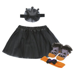 Baby Girls Halloween Tutu Costume Outfit Headband Crown Pumpkin