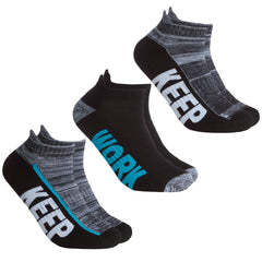 Boys Trainer Socks Space Dye 3 Pairs - Blue