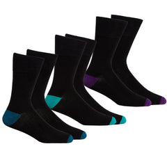 Mens Bamboo Soft Gentle Socks Purple 3 Pairs
