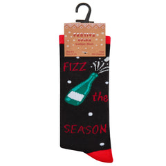 Womens 1 Pair Funny Rude Slogan Christmas Socks Black